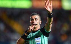 Meksika’da bir garip olay… Hem kırmızı verdi hem diz attı