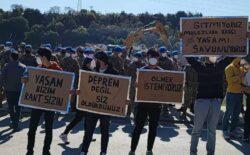 Hatay’da moloz dökümüne karşı nöbet başlatan depremzedelere gözaltı