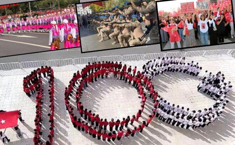 Tüm yurtta yer gök kırmızı beyaz: 100. yıl coşkusu doruğa ulaştı