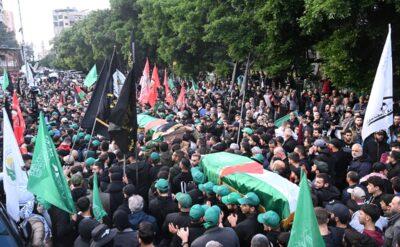 Hamas yöneticisi Aruri için Beyrut’ta görkemli cenaze töreni