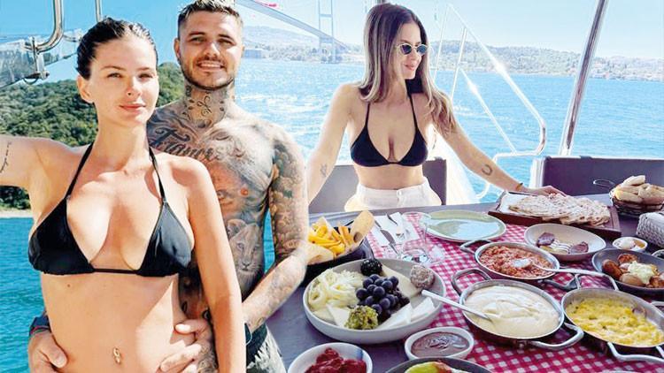 Boğaz âşıkları: Icardi ve China böyle servis etti