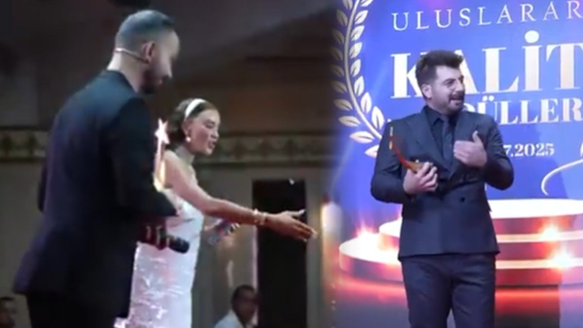 Manken Özge Ulusoy’a sunuculuk yaptığı sahnede ağır suçlama