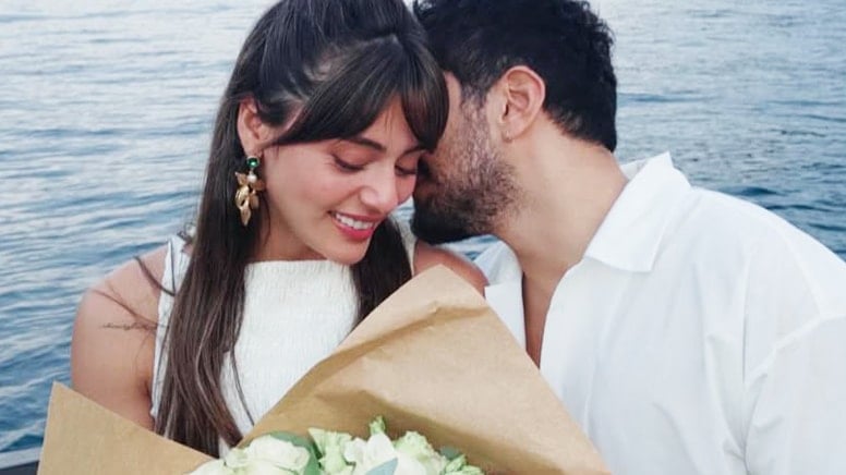 Como gölü kıyısında romantik evlilik teklifi