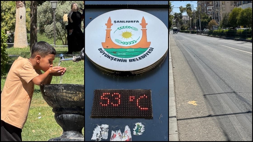 Şanlıurfa’da termometreler 53 dereceyi gösterdi