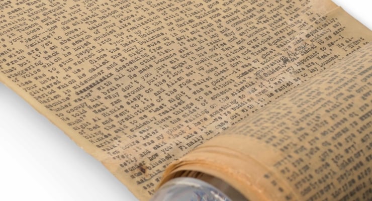 ‘Beat’ kuşağını yaratan romanın 37 metrelik daktilo rulosu açık artırmaya çıkıyor