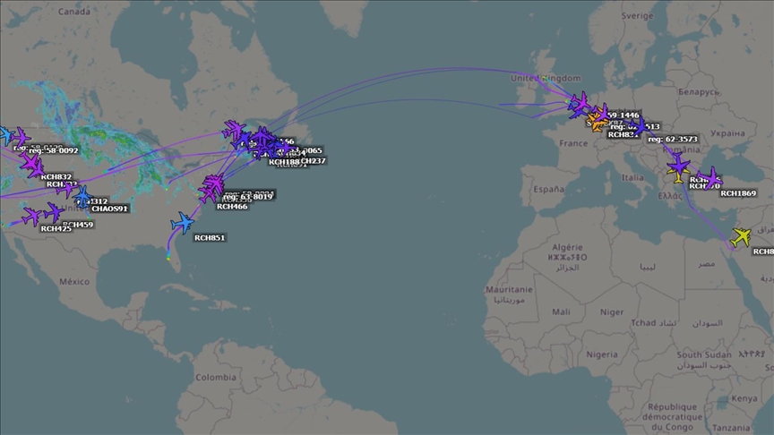 ABD’nin savaş uçakları ve tanker uçaklar akın akın İran çevresine gidiyor