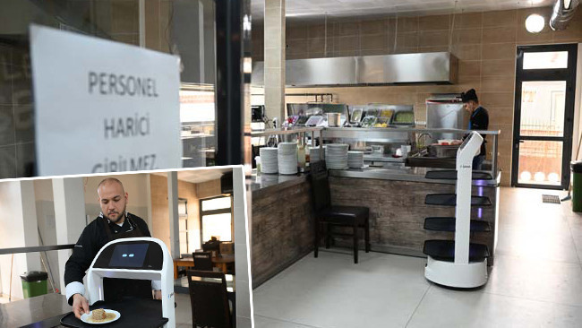 Edirne’de hizmete başladı: Yemekleri robot kardeş getiriyor