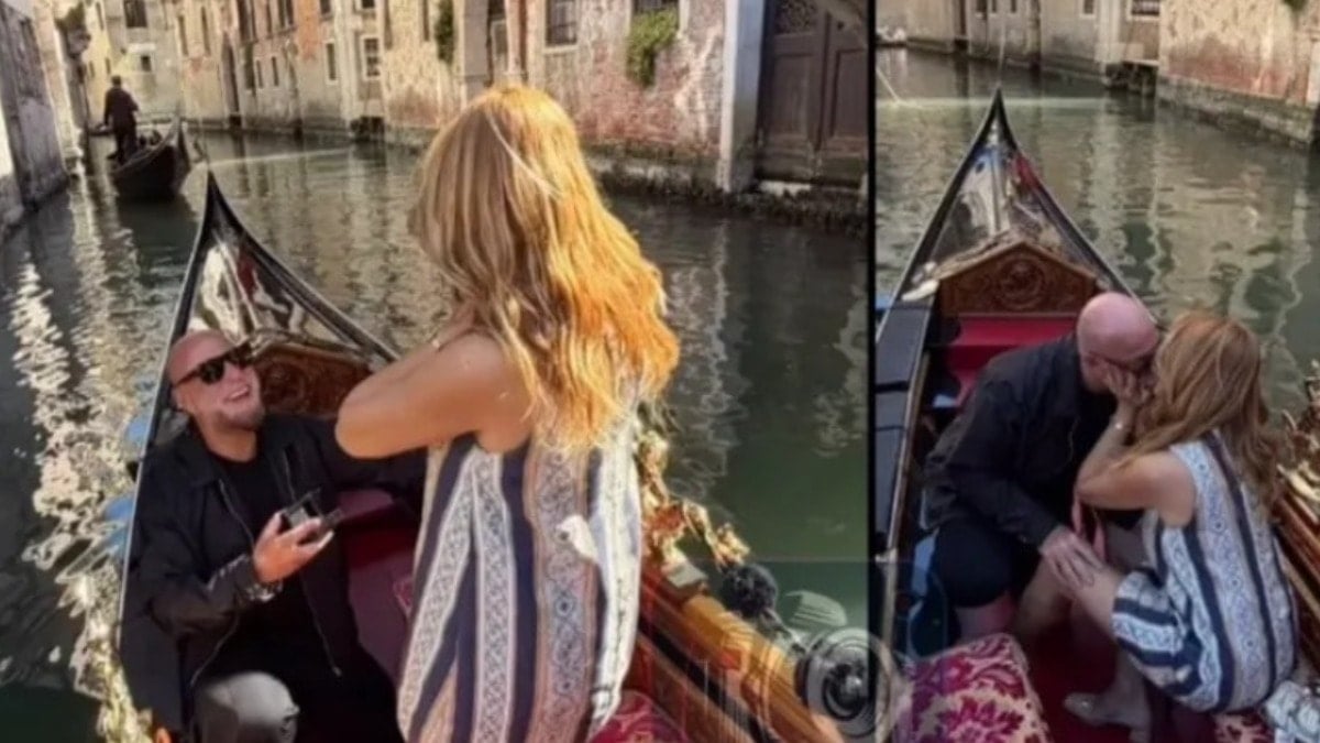 Daha romantiği var mı: Evlilik teklifini gondolda yaptı