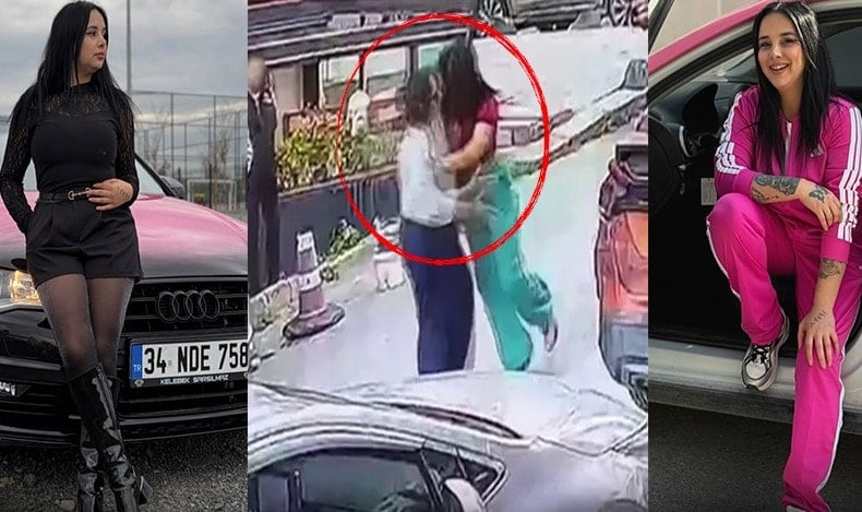 Kadın fenomen trafikte hemcinsine kafa attı