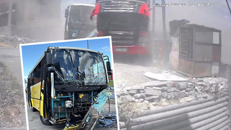 Freni boşalan İETT otobüsü TIR’a çarptı