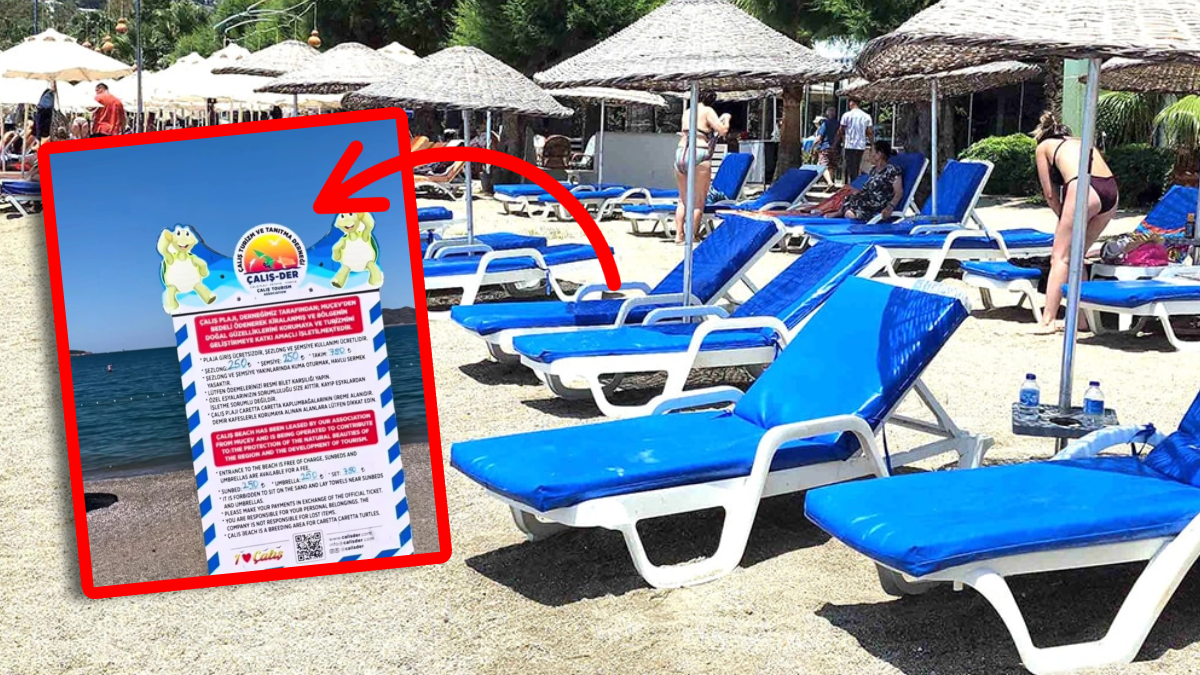 Fethiye’de tuhaf bir plaj: Şezlongların yakınına havlu sermek, kuma oturmak yasak!