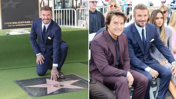 David Beckham Hollywood Şöhretler Kaldırımı’nda yıldız sahibi oldu: Tom Cruise yalnız bırakmadı