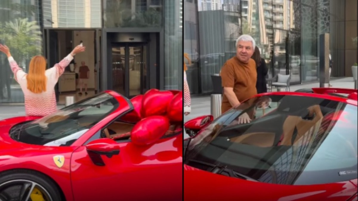 ‘Babalar Günü’: 24 yaşındaki kızı babaya Ferrari aldı
