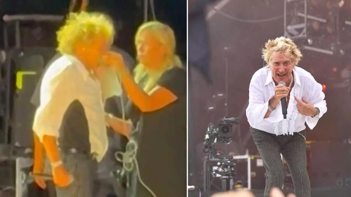 81 yaşındaki Rod Stewart oksijen tüpüyle konser verdi