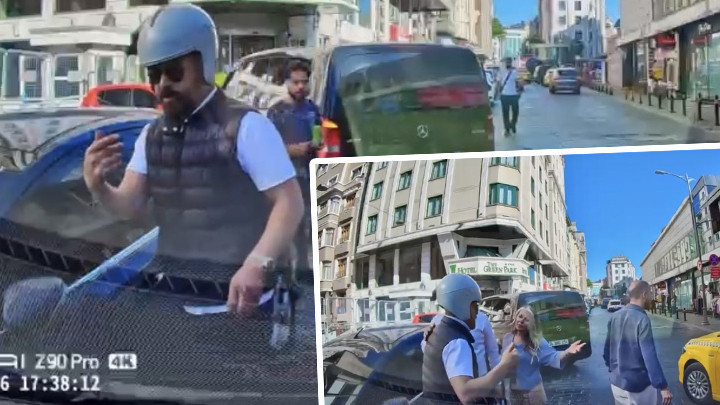 Beyoğlu’nda yol verme tartışması kavgaya dönüştü: 'Boksörüm, çeneni kırarım'