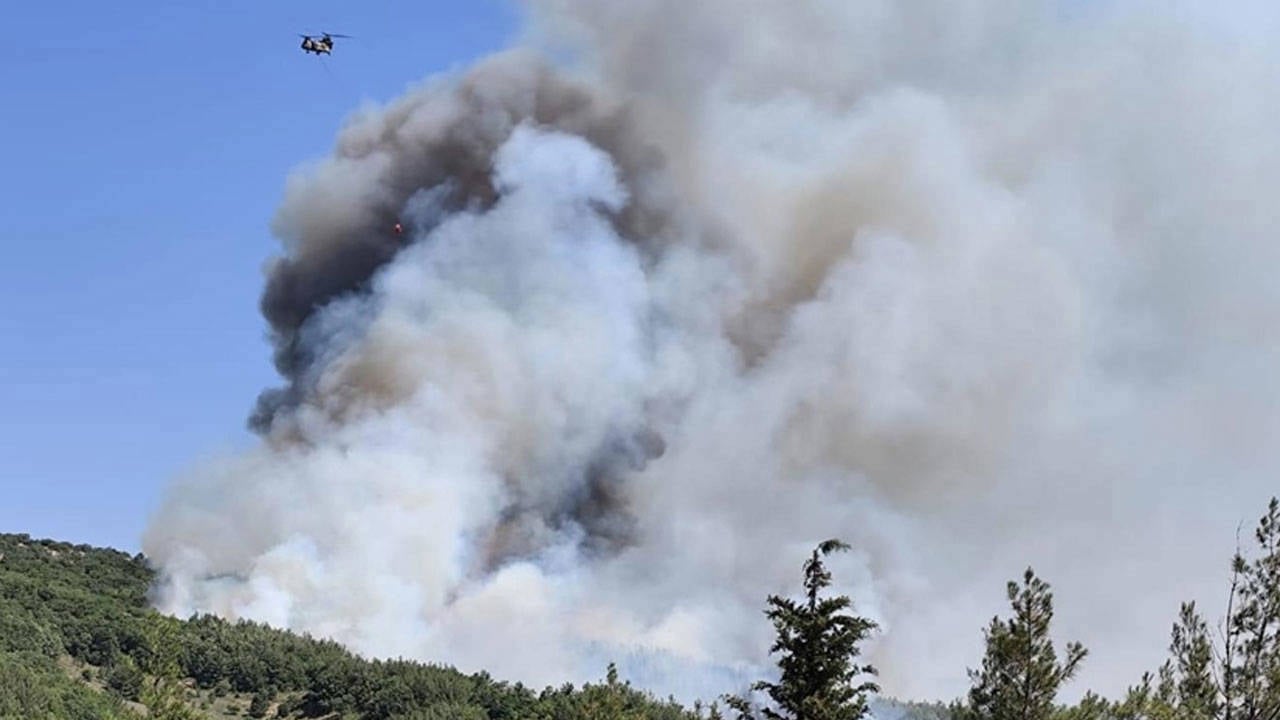 İzmir'de Çöplükte Başlayan Yangın Makilik Alana Sıçradı