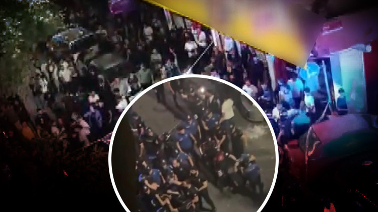Duyan linç etmeye koştu: Şüpheliyi polis kurtardı