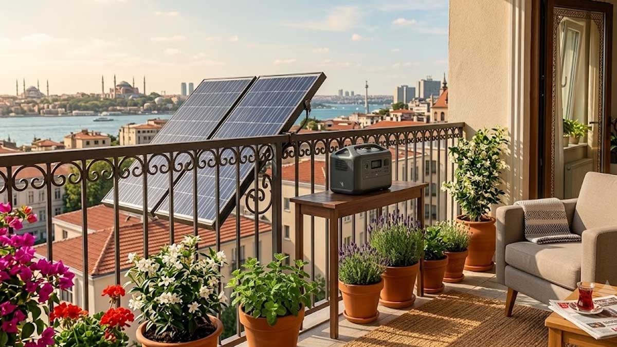 Yüksek faturadan bunalıp balkonda elektrik üretiyorlar