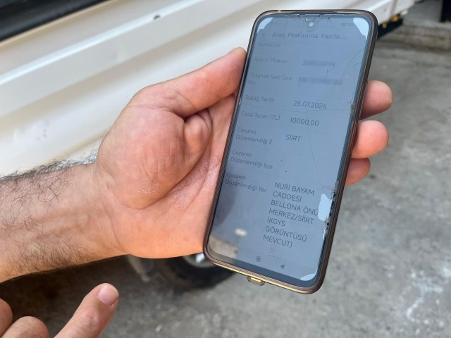 Hayatında gitmediği Siirt’te trafik cezası yedi