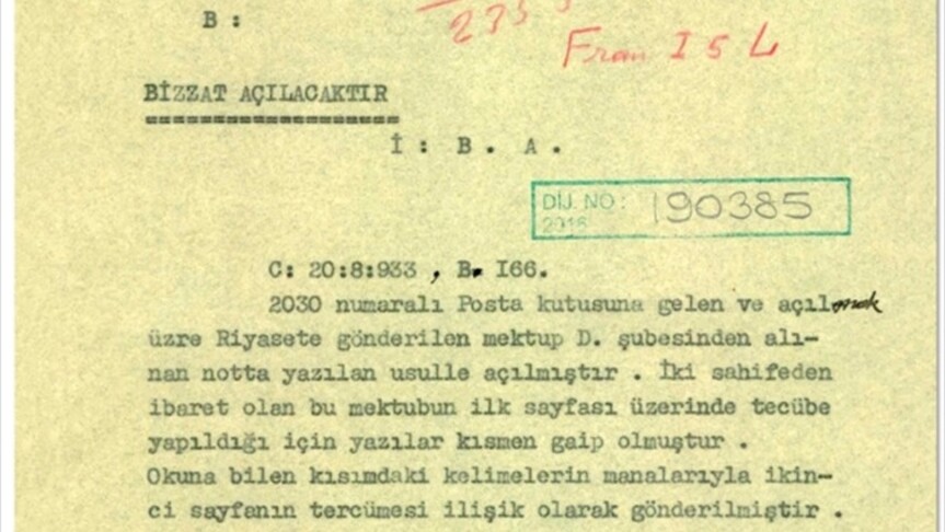 MİT belgesini paylaştı: Mektuplarımızı böyle okuyorlardı