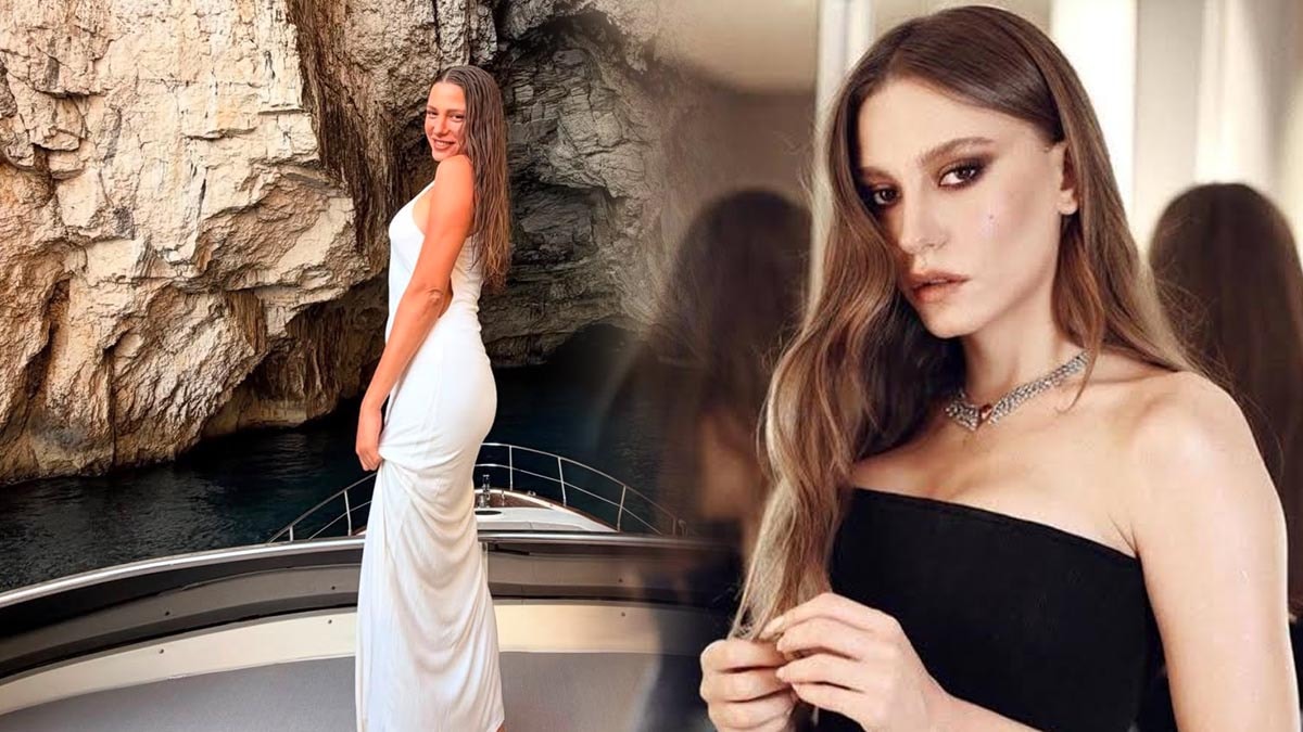 Serenay Sarıkaya’nın tekne pozları