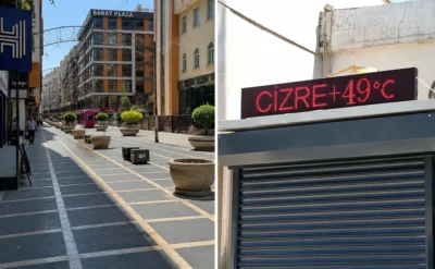 Cizre’de termometre 49 dereceyi gösterdi