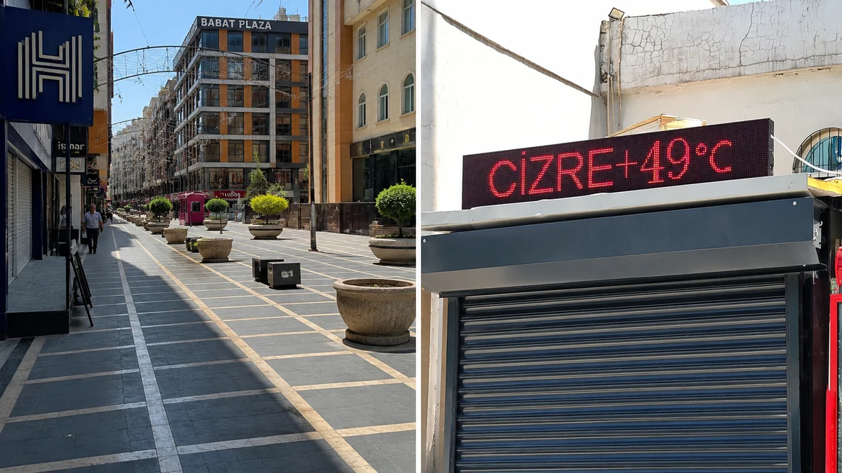 Cizre’de termometre 49 dereceyi gösterdi