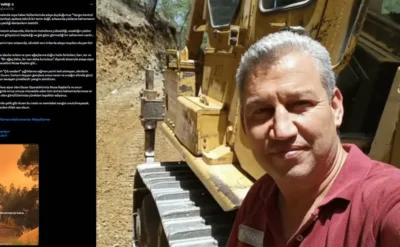 Seydikemer yangını: Alevlerin karşısına dozeriyle dikildi
