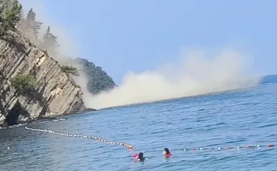 Trilye’de heyelan paniği: Yüzerken üstlerine toprak kaydı