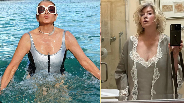 Martha Stewart 85’inci yaşına havuzda girdi: İyi ki yaşlı ve hasta bir adamla evli değilim