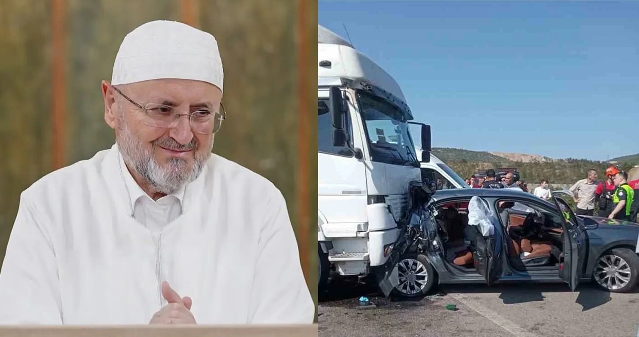 Nakşibendilerin önde gelen ismi otomobiliyle kamyonun altında kaldı
