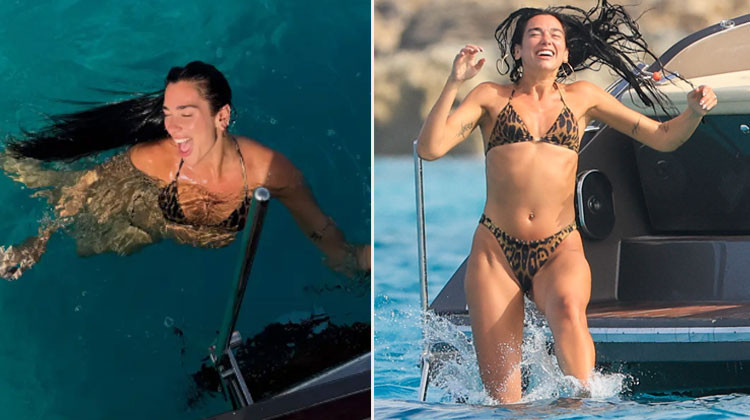 Dua Lipa denizi görünce çocuklar gibi şen