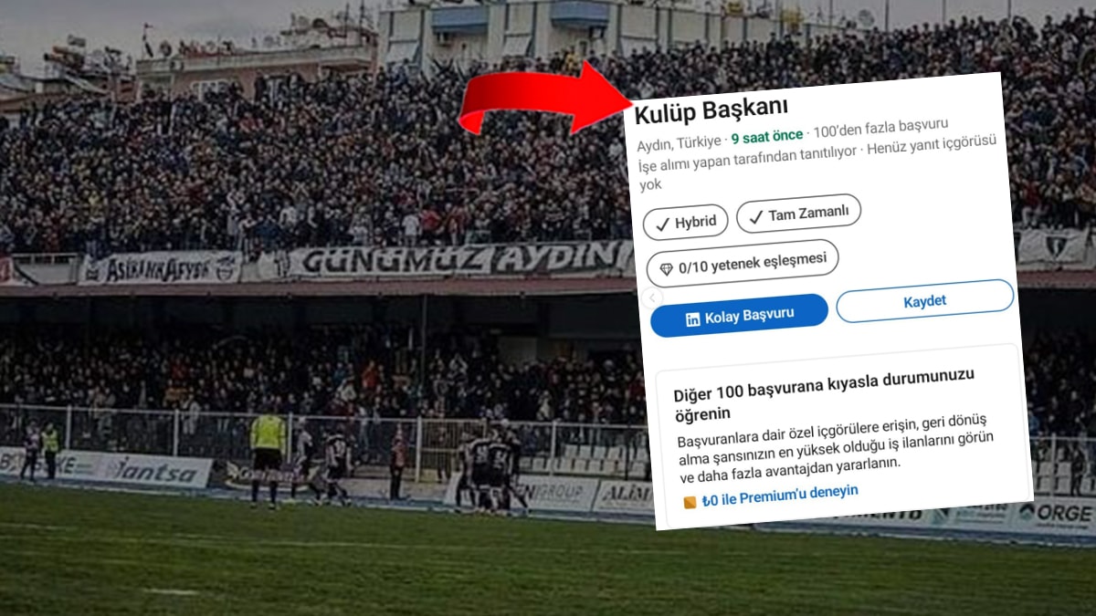 Aydınspor Linkedln’den ‘Başkan aranıyor’ dedi, çoğu ciddi 500 başvuru oldu