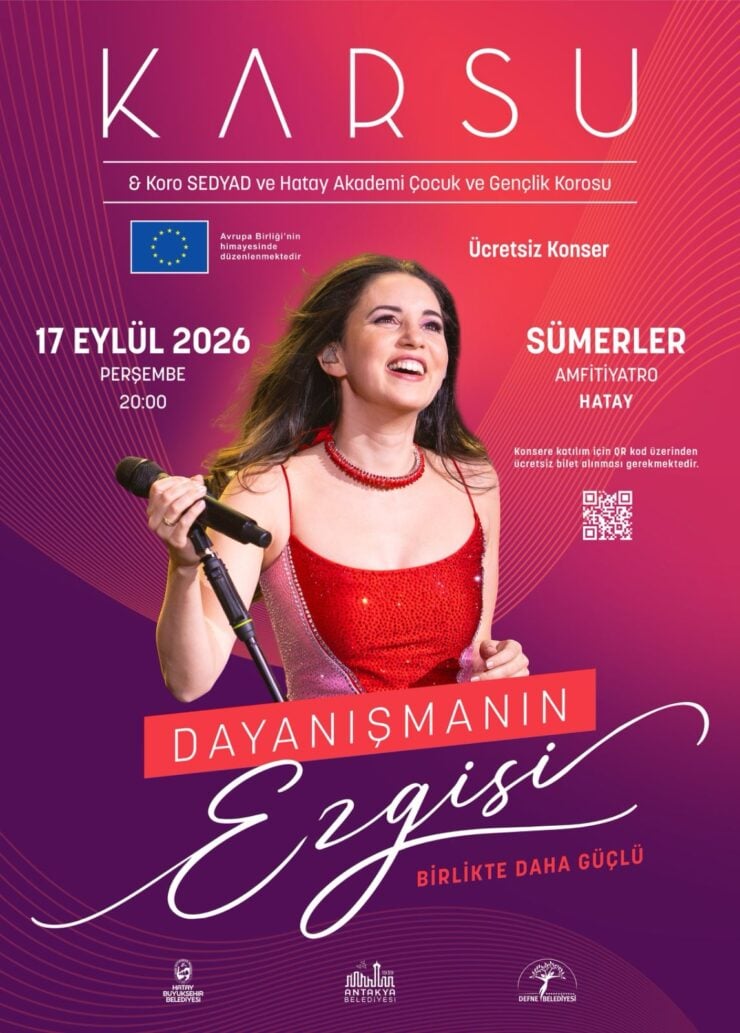 AB’den Antakya’da dayanışma konseri: Karsu sahnede