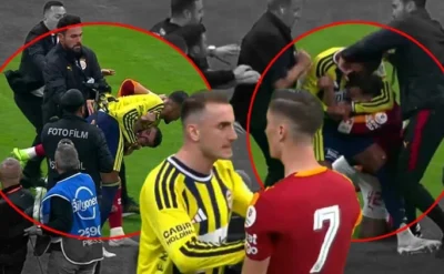 Derbi sonrası çirkin kavga
