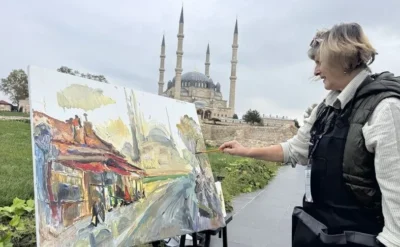 Balkan ressamları Selimiye’yi resmetti