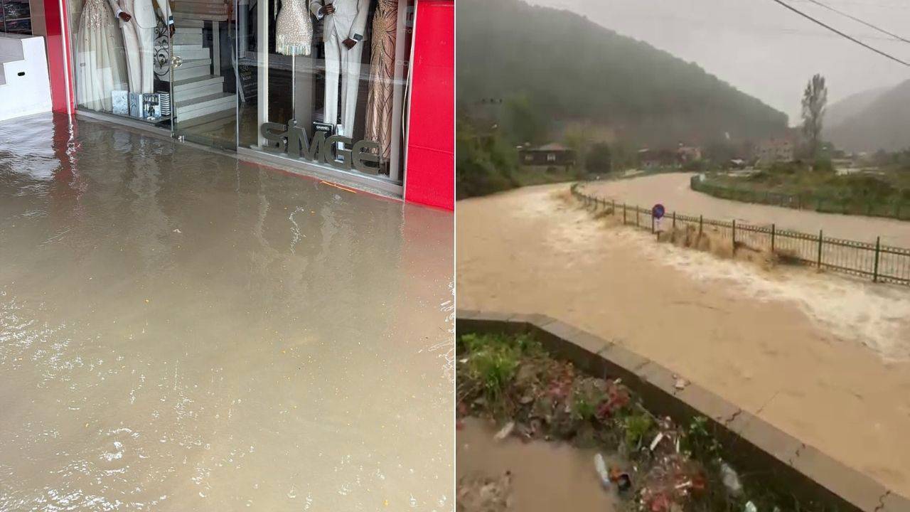Zonguldak'ta sağanak yağış sonrası evin duvarı çöktü