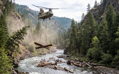 Sebebi ilginç: Helikopterle derelere 6 bin kütük bıraktılar